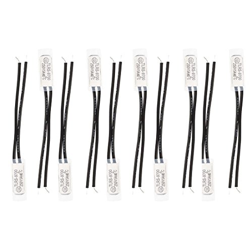 Fuhjythy 10 Pcs de Interruptor Termostatico Control de Temperatura Bimetalico 40 Centigrados O TLRS9700