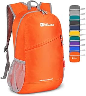 ZOMAKE Foldable Backpack Lightweight Rucksack 20L,Ultra Packable Small Backpacks Water Resistant for Travel Hiking Camping Walking Daypack Men Women