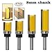 Produktbild WSOOX 4 teilig Bündigfräser with Schaft 8 mm, Professional Zubehör, Holz Fräser Router Bit Oberfräser