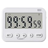 K&Z 多機能キッチン＆学習タイマー 最大100時間カウントアップ＆ダウン-超大画面- デジタル時計・アラーム機能 大音量/消音/無音・振動- スタンド/マグネット内蔵 - 料理、勉強、自宅学習、試験時間管理に最適