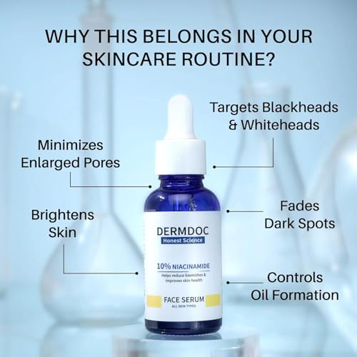Image of DermDoc by Purplle 10% Niacinamide Face Serum (15ml) | niacinamide serum