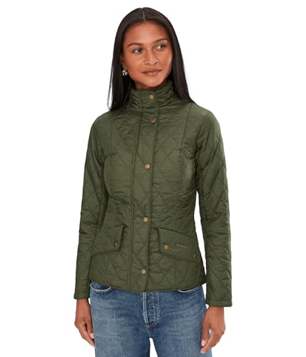 Barbour Women's Flyweight Cavalry Quilted Jacket, Olive, 8