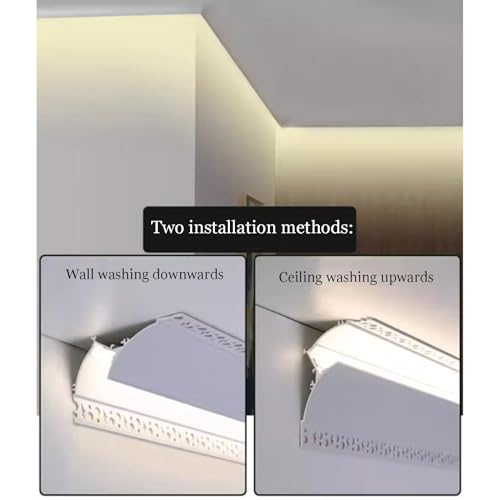 Perfil LED de aluminio premium para cornisas decorativas y diseño de interiores exclusivo 2