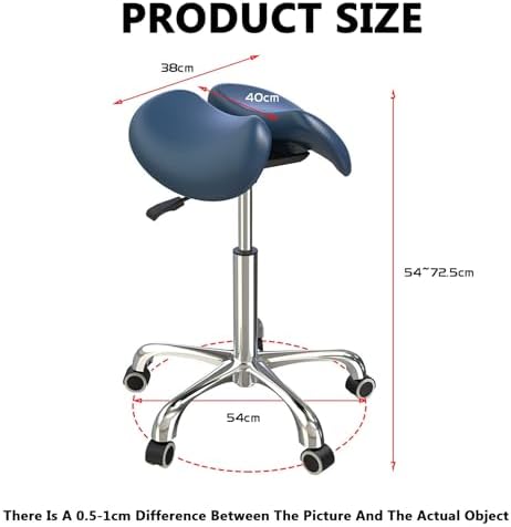 Ergonomic Saddle Stool with Wheels, Adjustable Height Rolling Chair for Home Office, Salon, and Shop – Comfortable, Stylish, and Versatile Seating Solution
