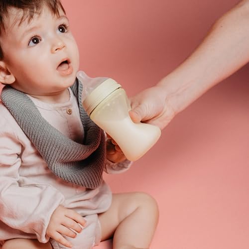 Suavinex, Biberon In Silicone Da 240 Ml, Con Tettarella Fisiologica In Silicone Sx Pro, Con Valvola Anticolica, Biberon A Flusso Medio (M). Per Bambini +3 Mesi. Colour Essence Azzurro - 2