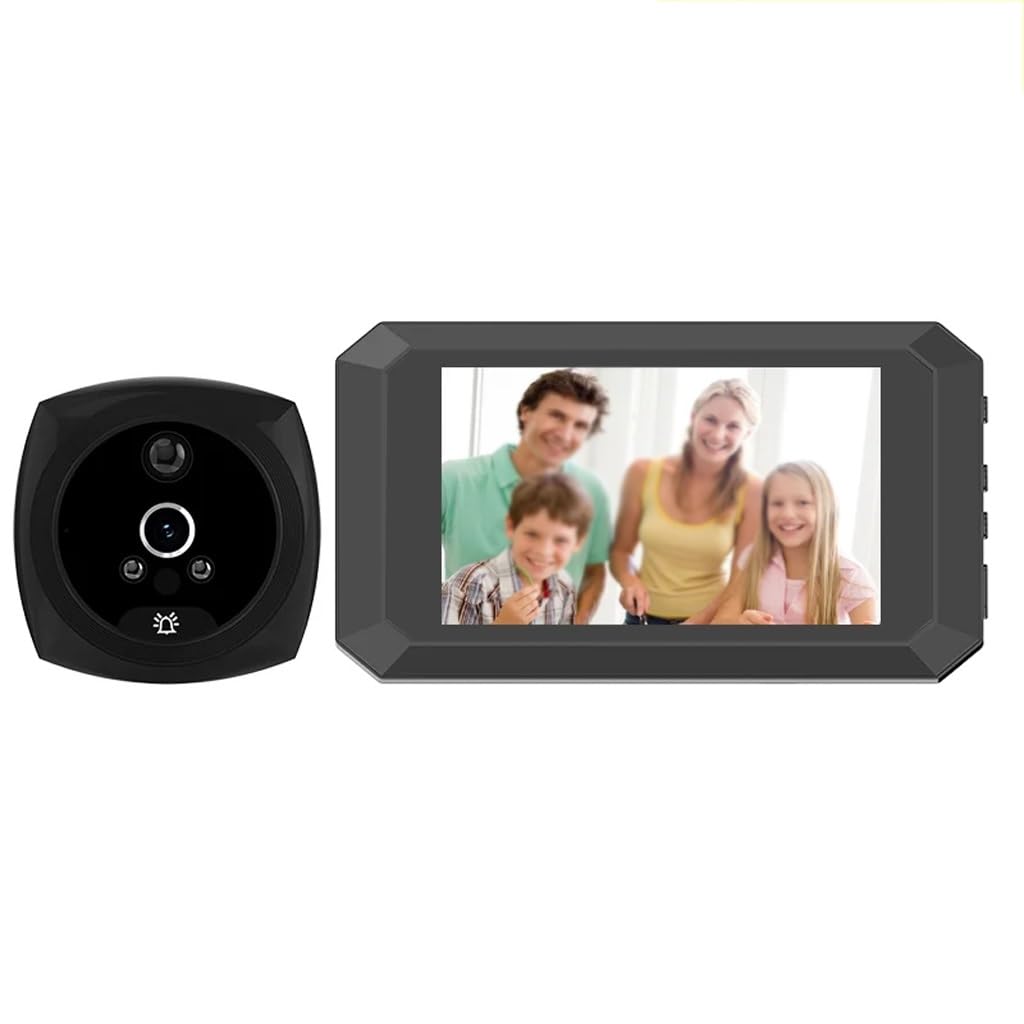 MOBYGKFY 4.5" Digital Door Viewer Smart Doorbell Camera Motion Detection Security Protection