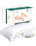 Royal Therapy King Size Pillows - Shredded Memory Foam Pillows for All Sleep Positions - Medium Firm Pillow with Adjustable, Bamboo Rayon Cover, CertiPUR-US, Oeko-TEX Certified