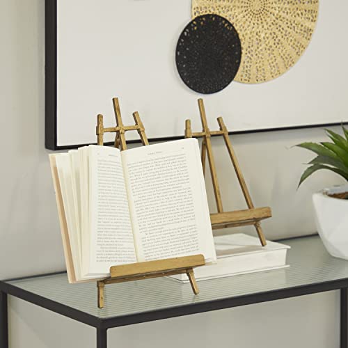 Deco 79 Metal Display Easel Tabletop Easel with Foldable Stand, Set of 2 Display Stand 13", 11"H, Gold by Deco 79 - Image 2