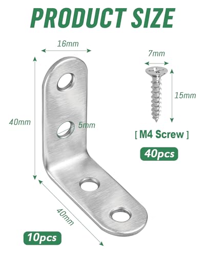 JatilEr 10 Pcs Angle Corner Brackets - Image 2