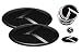 3D K Logo Emblem Black & Black Edition Set 8pc Front + Rear + Steering Wheel + Wheel Cap + Mini Sticker (Fits: KIA 2020+ Telluride)