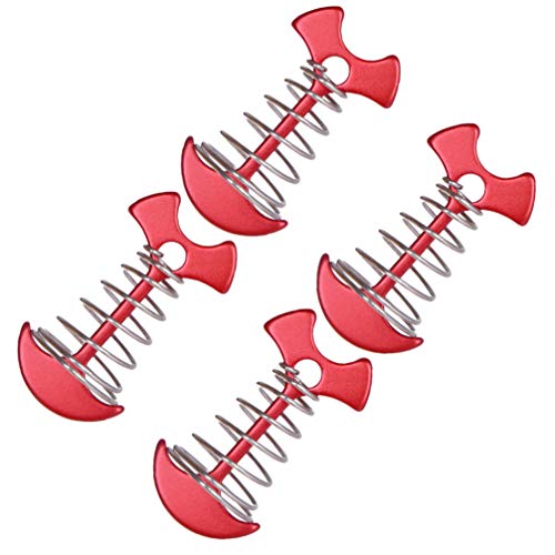 CLISPEED 4 Pcs Estacas de Liga de AlumÃ­nio Estacas de Lona de Osso de Peixe Pegs Estacas de Acampam