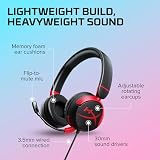 HyperX Cloud Mini przewodowe słuchawki do gier dla dzieci z ograniczeniem głośności 85dB, dla PC/Switch/PS/Chromebook/Xbox/Mobile, czerwony/czarny