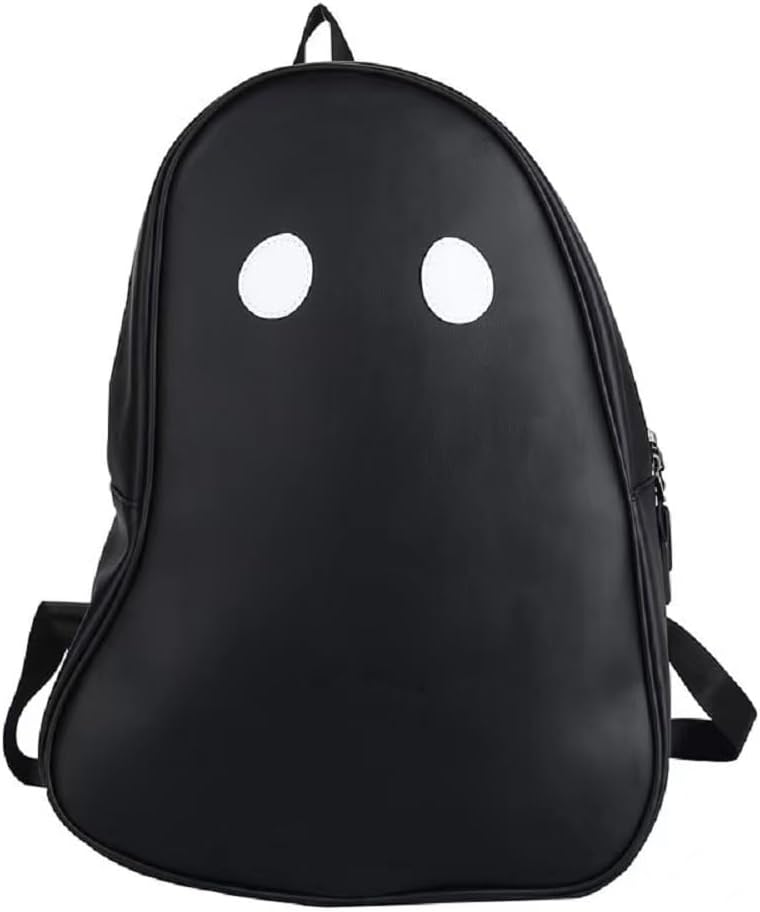 Cute Large Halloween Ghost Daypack Funny Novelty Backpack for Men Women Teen Sling Bag Travel Backpack (Black,Large)