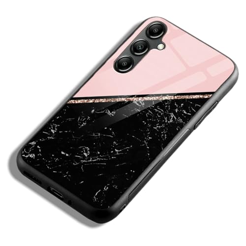 Image of COLORflow Back Cover Compatible with Samsung Galaxy A14 5G / 4G | Black Marble Pink | Shockproof TPU Bumper Cover with Camera Protection Back Cover