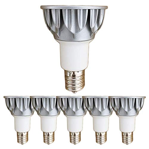 VIMLITE LED電球 E17 調光器対応 昼白色 中角30度 5W 400LM ダイクロハロゲンランプ40W〜50W相当 高演色性Ra82 ダクトレール用LEDスポットライト 密閉器具対応 6個セット (昼白色(5000K), 本体銀 (E17口金