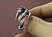AZYOUNG 316L Stainless Steel Vintage Silver Dragon Claw Adjustable Opening Ring