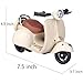 NixusHep Drca00 Scooter for Labubu, Scooter Toy with Light and Music, Have a Seat for Labubu Accessories, Mini Electric Doll Scooter Interactive Decor Desktop Ornaments (White)