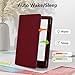 Lainergie 7in Case with Hand Strap and Stand,Incompatible with Old Version, Durable Synthetic Leather Cover with Auto Sleep Wake,Wine Red