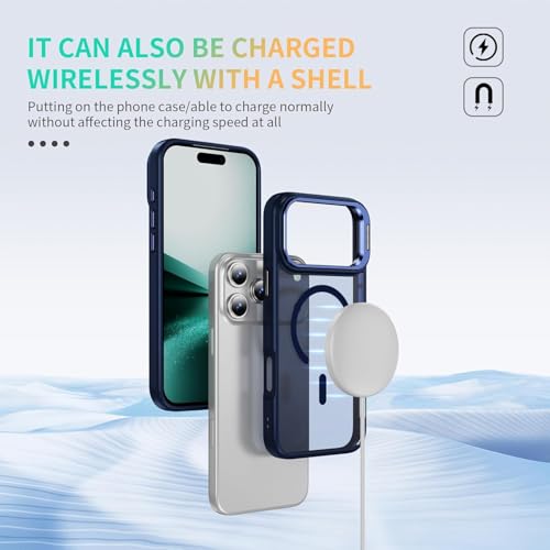 Image of for iPhone 17 Pro Case,Magnetic iPhone 17Pro Phone Case with Screen Protector [Compatible with MagSafe] Built-in Stash Stand,Translucent Matte Shockproof Cover-Cosmic Orange