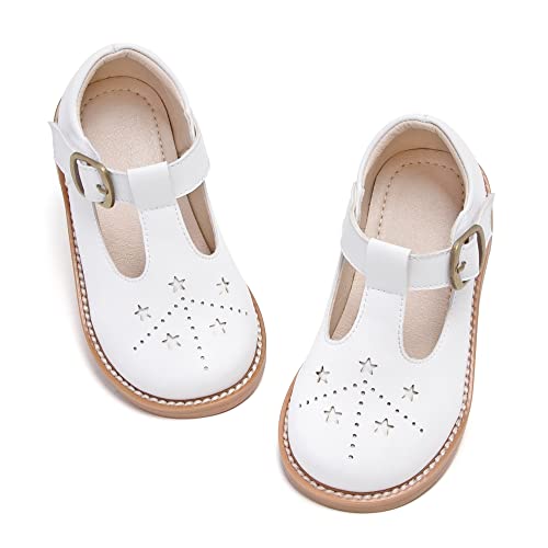 Image of Kiderence Toddler Girl Mary Jane School Uniform Dress Shoes Oxford Flats | Wide Toe Box Great Comfort for Student Shoe and Flower Girl Shoe for Wedding, Parties, Church