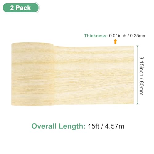 Image of M METERXITY 2-Roll Wood Grain Repair Tape, 3.15in x 15ft Textured Realistic Self-Adhesive Wood Floor Tape Contact Paper for Furniture /Floors /Home [Light Yellow Oak]