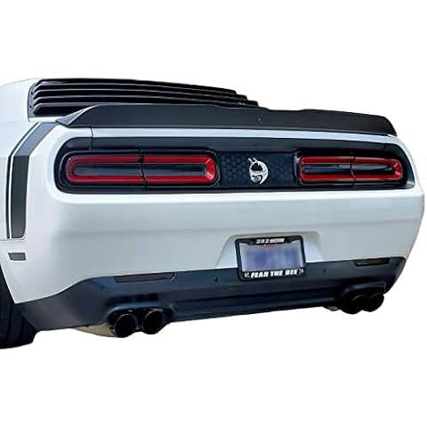 Luxe Auto Concepts Tail Light Tint Kit for 2015-2023 Dodge Challenger - Dark Smoke Gloss | Exact Cut Vinyl Overlays | Tinted Dry Application LightWrap Film Cover