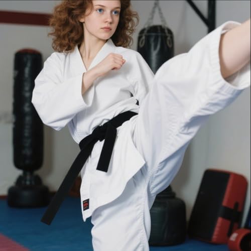 COYUN 1 pcs 220cm Schwarz Taekwondo-Gürtel, Judo gürtel Judo Karate Gürtel Belt Kampfkunst Karate Judo Taekwondo Belts Professioneller Karate Aikido Belt für Kinder Erwachsene Kampfsportgürtel