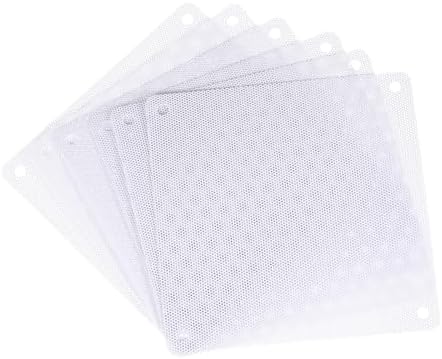 MECCANIXITY 6PCS PC Dust Filter, 120x120mm PVC Computer Case Cooler Dustproof Mesh Cover Fan Grills for Computer Chassis Speakers, White image 5