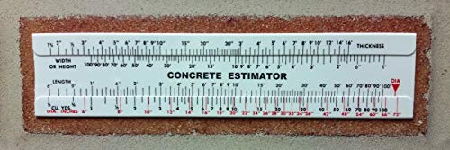 Generic Concrete Slide Ruler Volume Computer Calculator 100 Yard