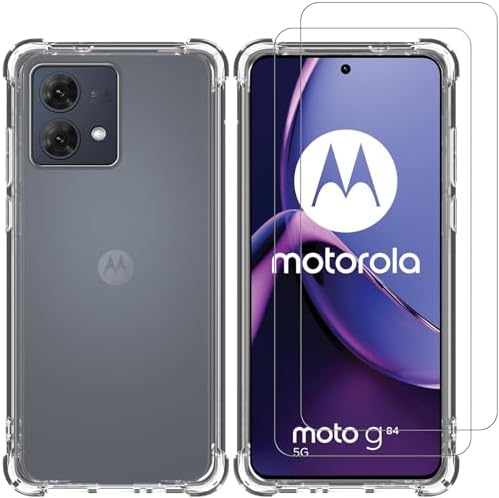 Cover Per TCL 501 Con 2 Pellicole Vetro Temperato - Custodia Morbida TPU Anti-Ingiallimento - Trasparente - 2