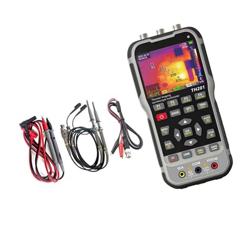 Multimetro oscilloscopio 4 in 1 ad alta risoluzione dotato di termocamera a doppio canale e generatore di segnali generatore di oscilloscopio