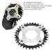 SPYMINNPOO Chainring, 34T 104 BCD Electric Chainring and Adapter Aluminum Alloy Single Chainring for BBS01 BBS02 Mid Drive Motor(Black) Riding