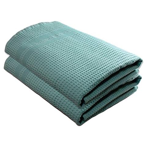 Waffle Weave Bath Towel Set of 2 - Seafoam Cover
