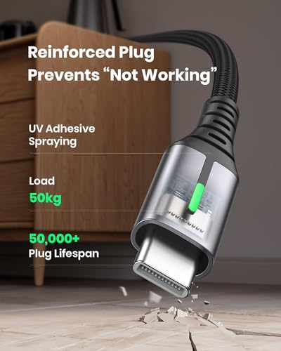 INIU USB C Charger Cable, [2m White] 3.1A Type C Cable Fast Charging, Braided USB A to USB-C Phone Charger Cable USBC for iPhone 17 16 Pro Samsung Galaxy S25 S24 S23 Huawei P9 Pixel 10 9 iPad etc. - Image 4