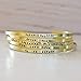 Shine Bright Gold Cuff Bracelet, Stamped Jewelry, Personalized Bracelet, Skinny 1/8