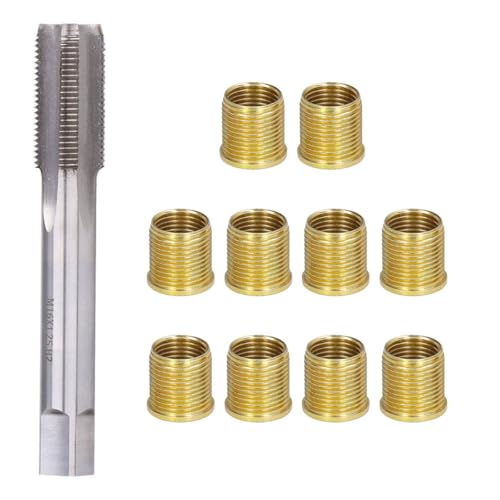 UHANBUT Spark Plug Thread Repair Kit Stainless Steel Car Repair Tool Accessories Include M141.25 Thread Inserts and M161.25 Tap Suitable for Automotive Gasoline Engines Generators