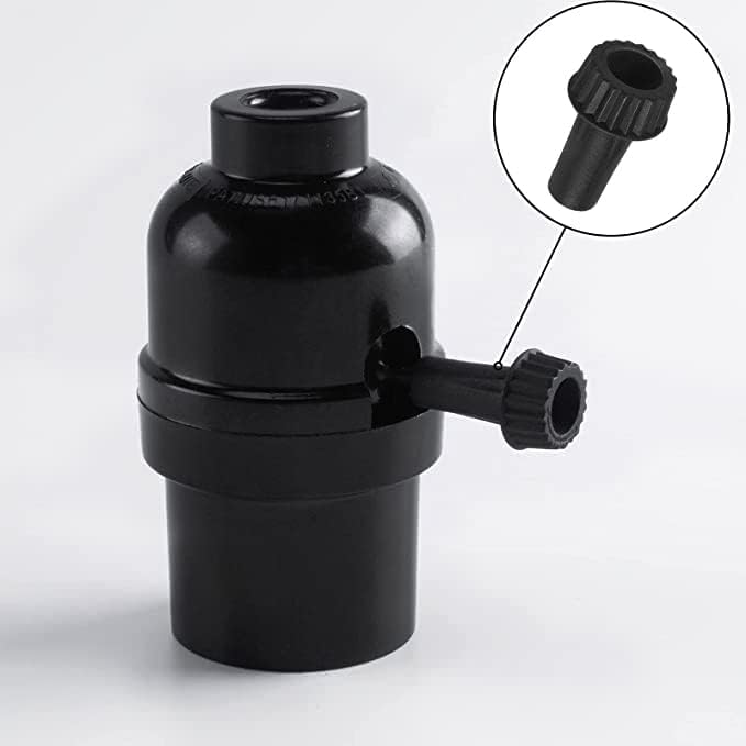 Miniatura 5 de 4 paquetes de reemplazo estándar de interruptor de lámpara, soporte de lámpara de encendidoapagado de perillas de interruptor de repuesto (4