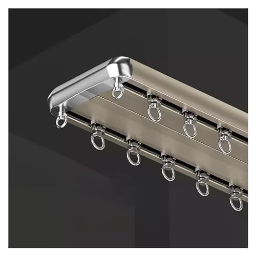 Rail de rideau de plafond double robuste avec glissement ultra-lisse