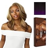 Sensationnel Bare Lace 13X6 Wigs - Unit 14 Lacefrontal Glueless Synthetic 180 Degree Preplucked Hairline (TD/PURPLE)