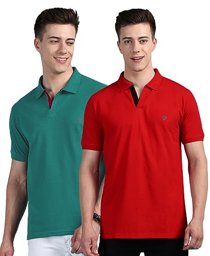 Image of Lux Cozi Men Cotton Solid Regular Fit Polo Shirt