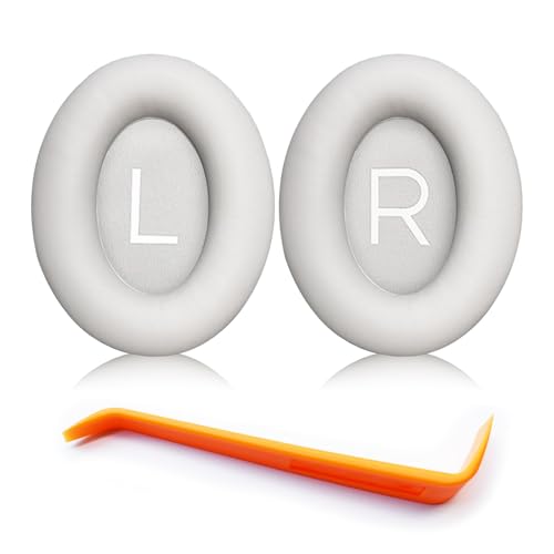 Almohadillas para auriculares QC45 - Almohadillas de reemplazo para auriculares Bose QuietComfort 45 (QC45), QC SC y QC SE (Humo Blanco) miniatura 1