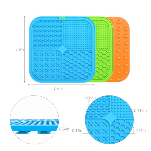Mateeylife 3Pcs Large Licking Mat For Dogs And Cats, Lick Mats With Suction Cups For Dog Anxiety Relief, Cat Lick Pad, Dog Enrichment Toys For Boredom Reducer, Dog Treat Mat For Bathing Grooming. #TOP5