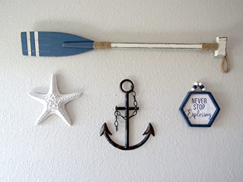 WALL CHARMERS 16" Cast Iron Metal Anchor Wall Decor (Rustic)