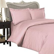 Luxurious California King Size 300 Thread Count Stripe Pink 100% Egyptian Cotton 300 TC Bed Sheet Set 300TC Deep Pocket