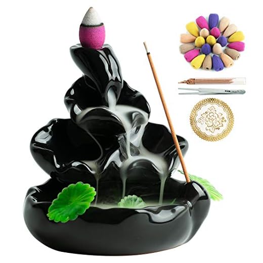 Cute Ceramic Backflow Incense Holder Set