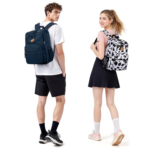 Image of ZORFIN 26L Backpack for College, and Travel: Water Resistant Bookbag - Steel blue