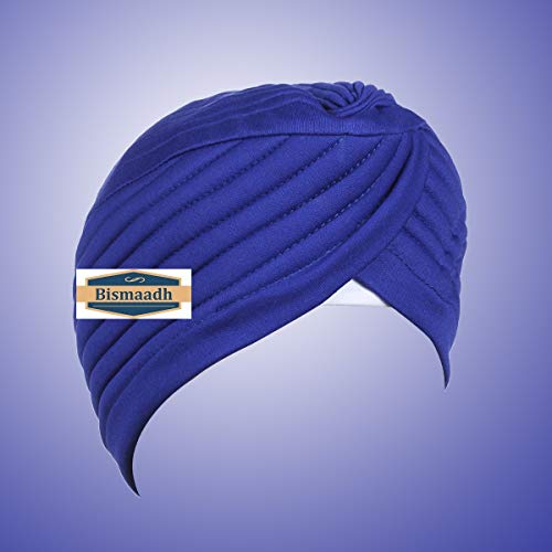 Image of BISMAADH Instant Readymade Turban for Men & Women Head Wrap Lightweight Cap Headwear Sikh Pagri