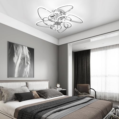 Lampe à plafond LED réglable 3000K-6000K design chromé