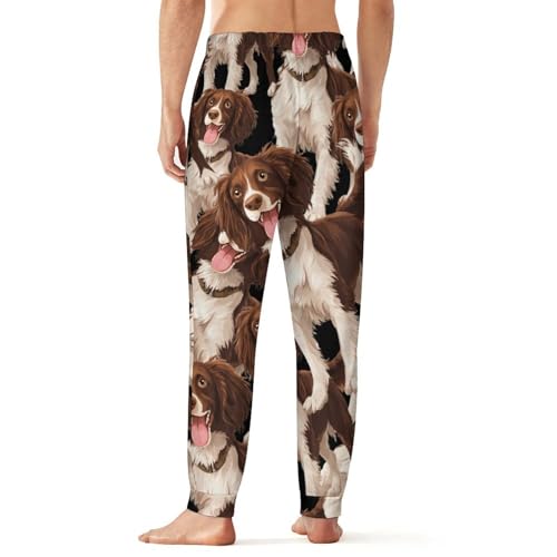 Boykin Spaniel Dog Men's Pajama Bottoms Sleep Lounge Soft Comfy Pants Sleepwear3