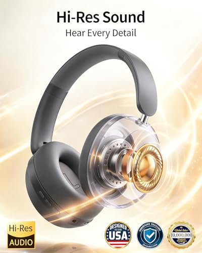 Image of Wentronic Y05 Wireless Bluetooth Headphone, Noise Cancelling, Grey